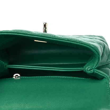 Chanel Caviar Quilted Extra Mini Coco Handle Flap Green 5 of 11