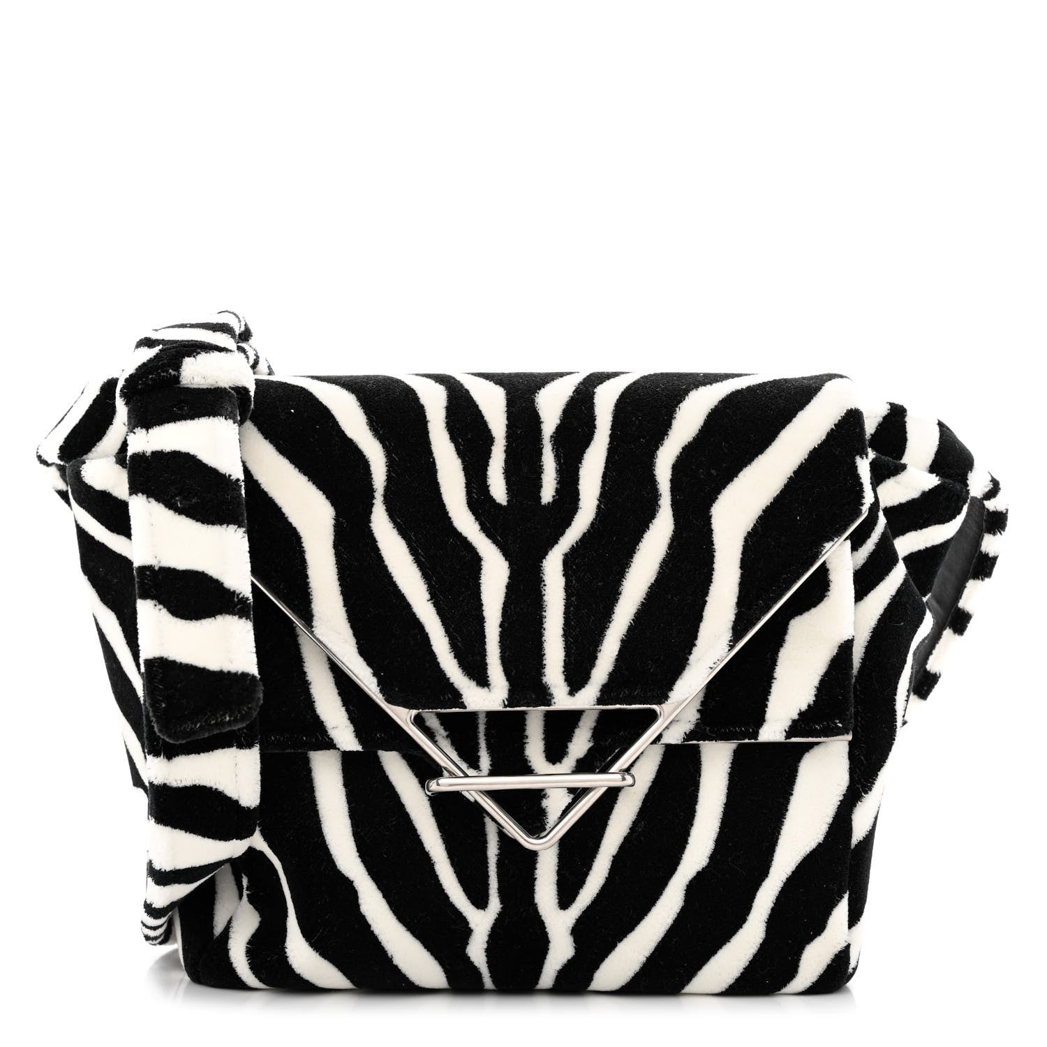 Bottega Veneta Tufted Zebra Clip Bag Black White 1 of 11