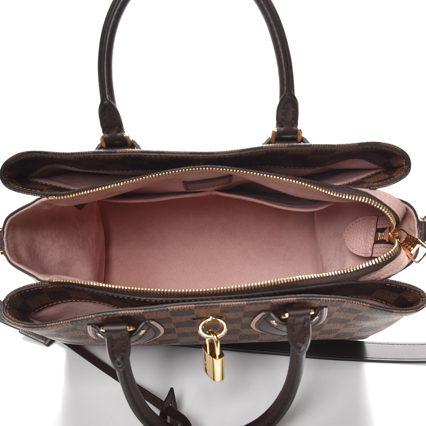 Cuir Taurillon Damier Ebene Normandy Magnolia
