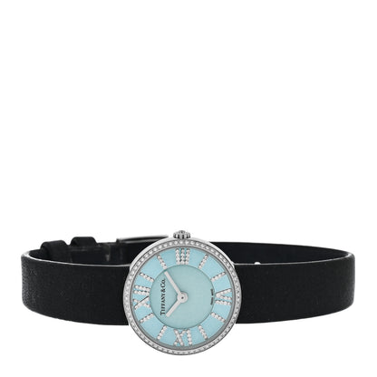 Tiffany Stainless Steel Calfskin Diamond Bezel 24mm Atlas 2-Hand Quartz Watch Tiffany Blue Tiffany Blue 2 of 5