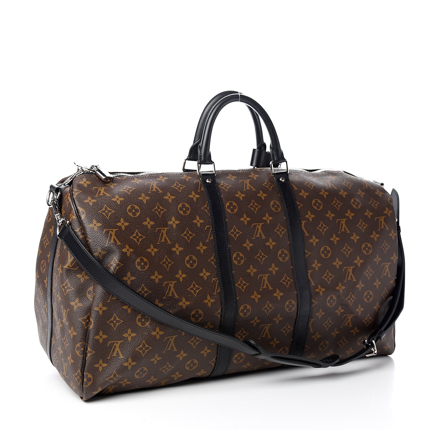 Louis Vuitton Monogram Macassar Keepall Bandouliere 55 2 of 9