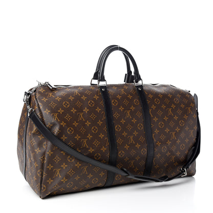 Louis Vuitton Monogram Macassar Keepall Bandouliere 55 2 of 9