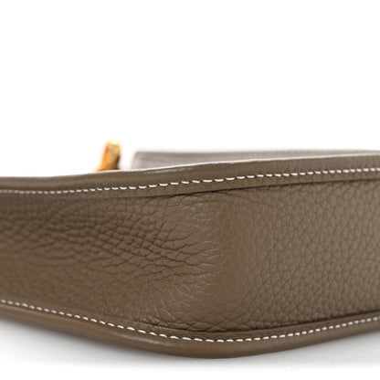 Hermes Taurillon Clemence Amazone Evelyne TPM Etoupe Bleu Indigo 9 of 11
