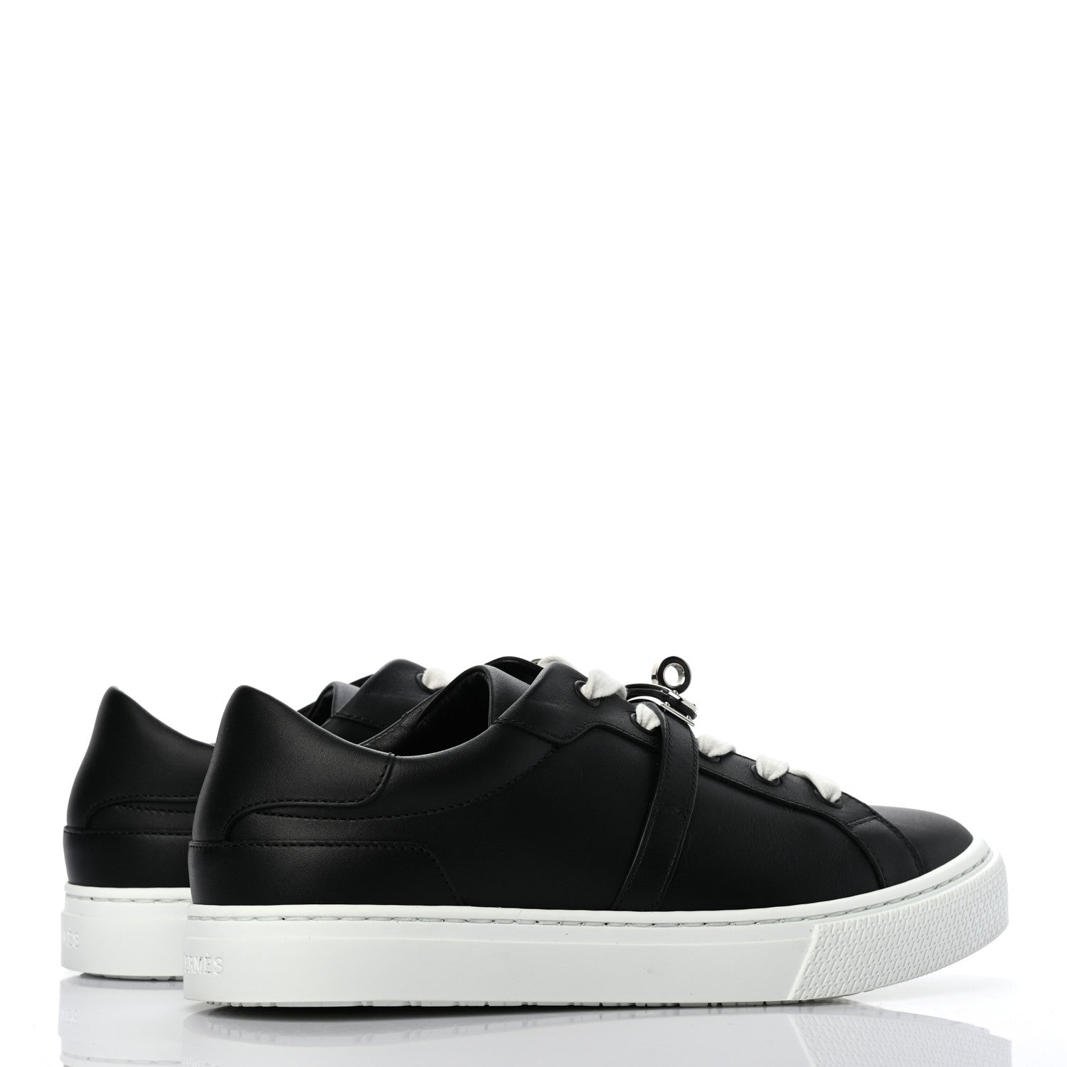 Hermes Calfskin Day Sneakers 37.5 Black 4 of 9