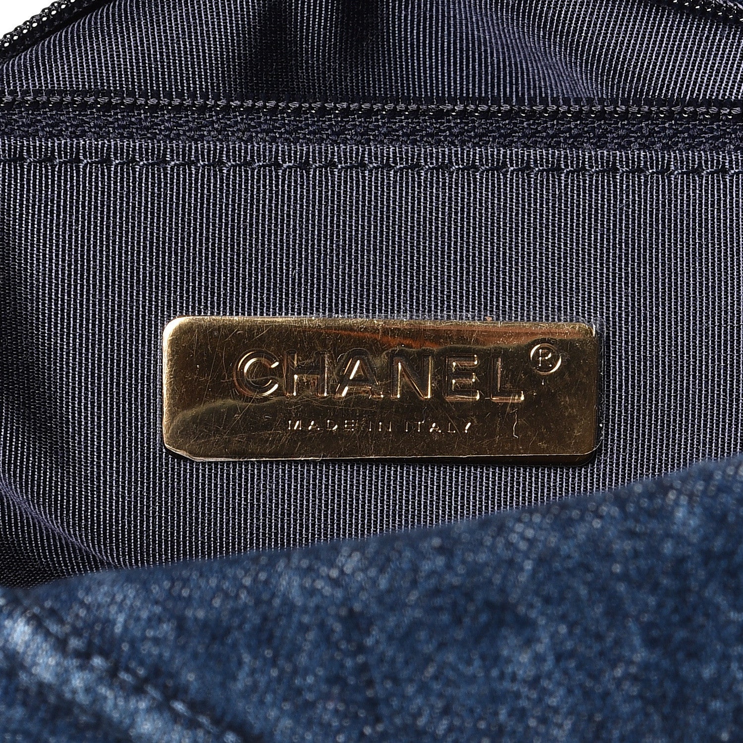 Chanel Denim Quilted Large 19 Flap Blue 9 of 12