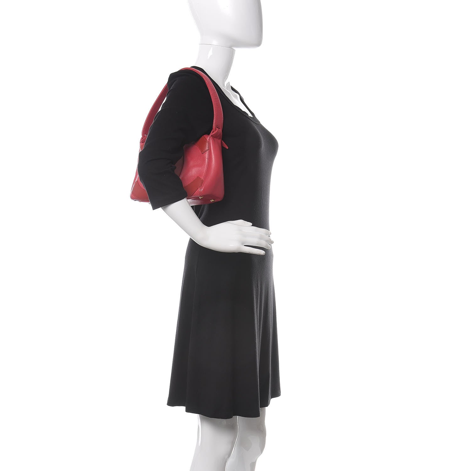 Chanel Lambskin CC Stitched Small Shoulder Bag Red Pink 2 of 12