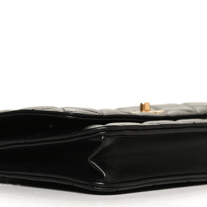 Chanel Lambskin Quilted CC Pearl Crush Wallet on Chain WOC Black 8 of 10