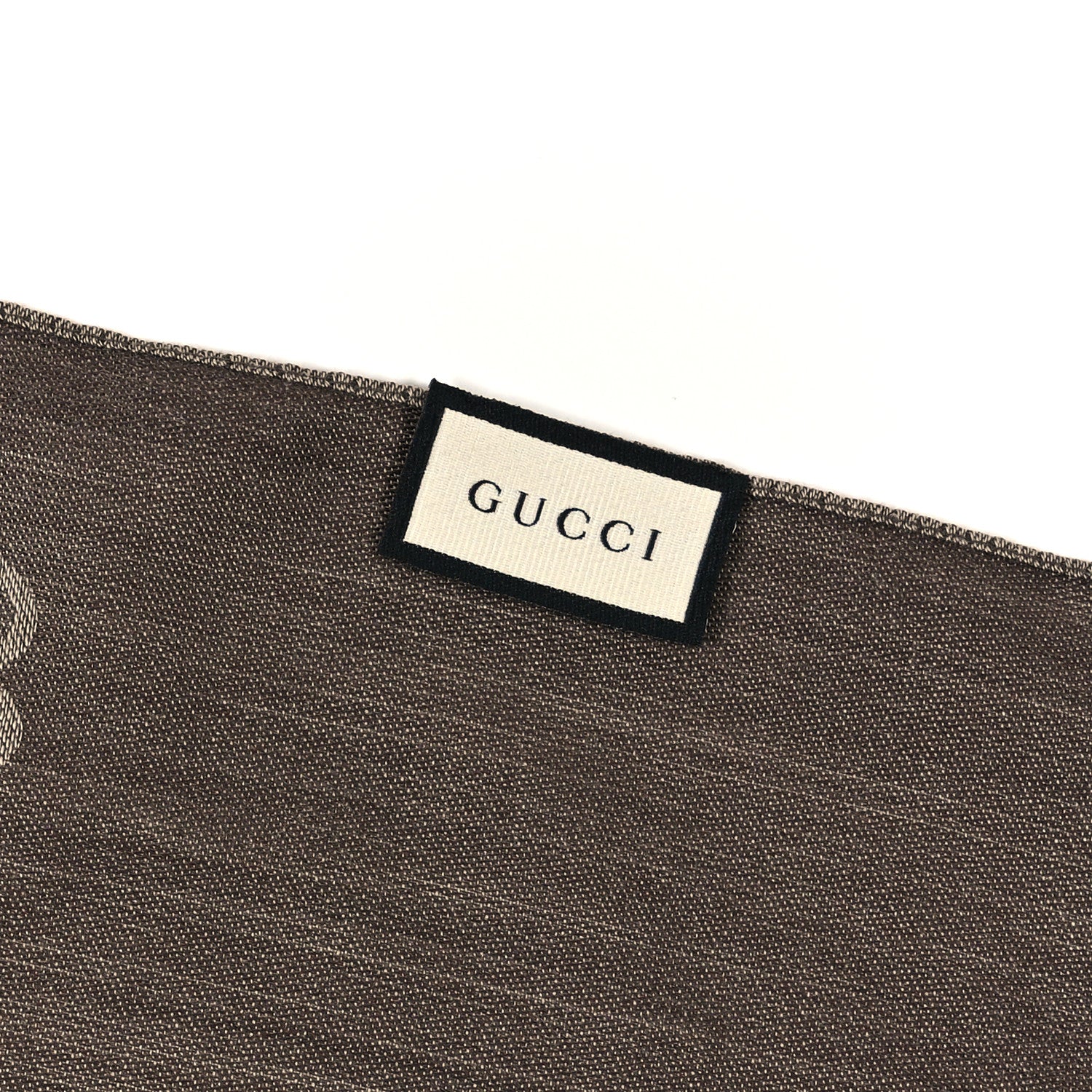 Gucci Wool Silk GG Monogram GGNat Scarf Sand 3 of 4