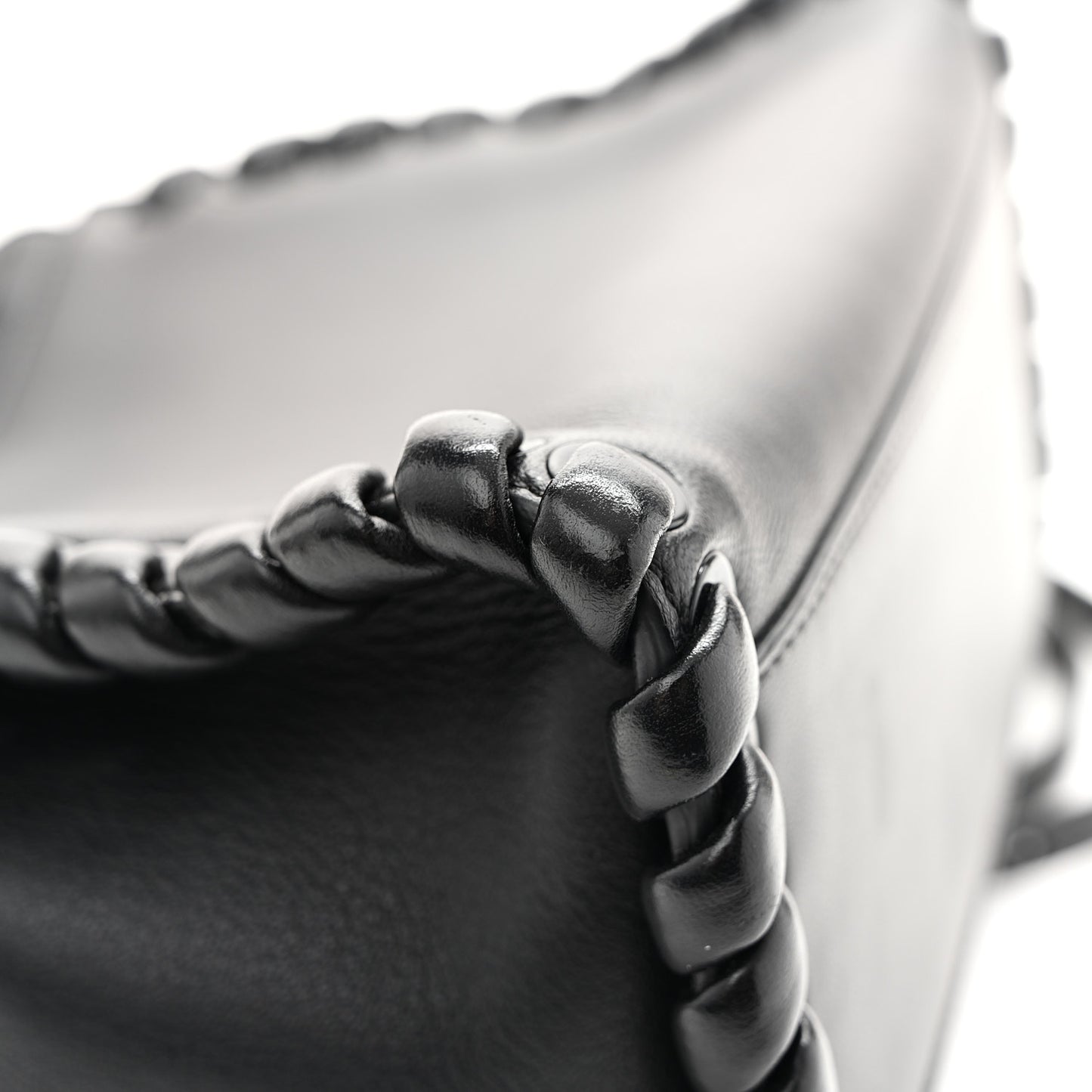 Nappa Lace Up Mini Peekaboo Iconic Satchel Black