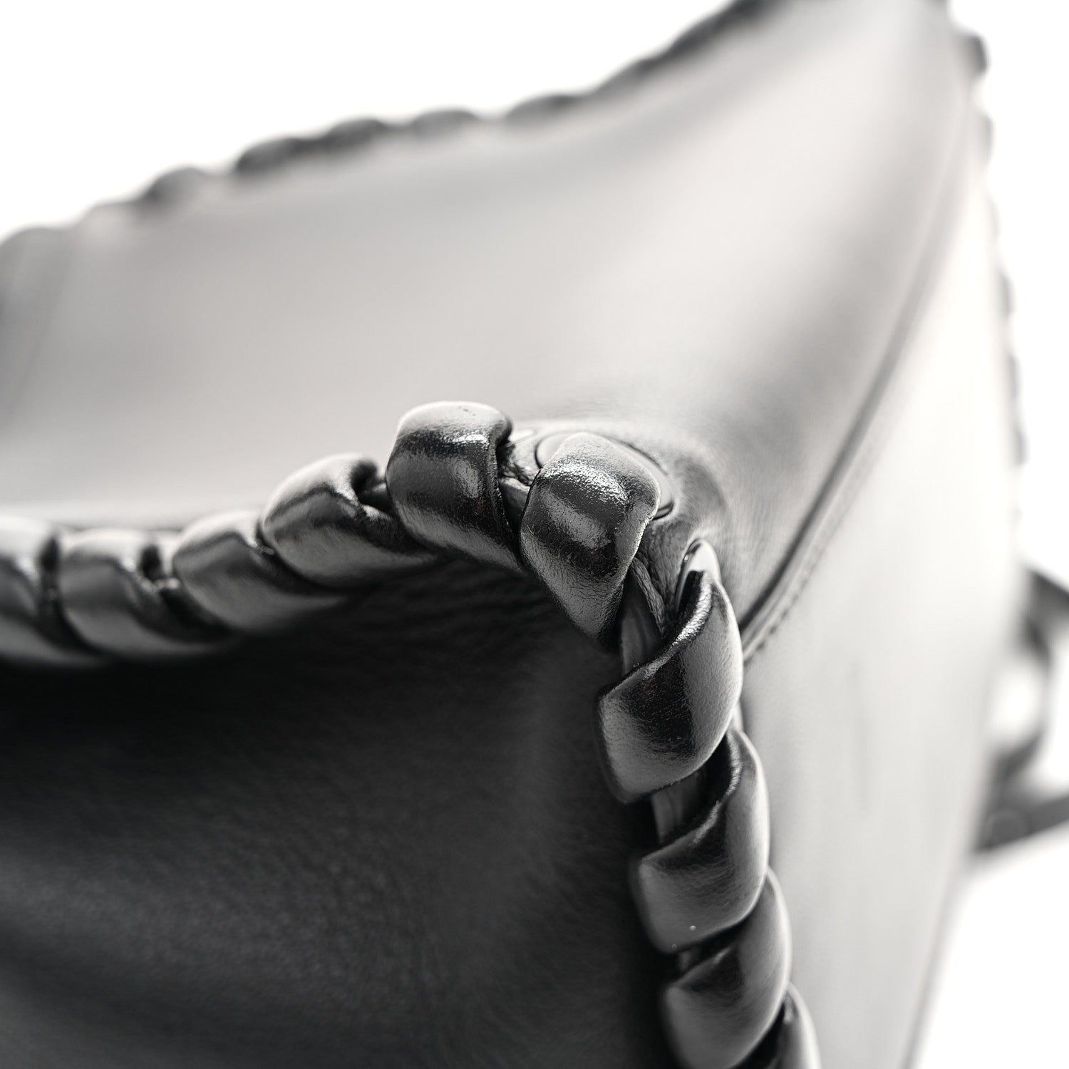 Fendi Nappa Lace Up Mini Peekaboo Iconic Satchel Black 13 of 14