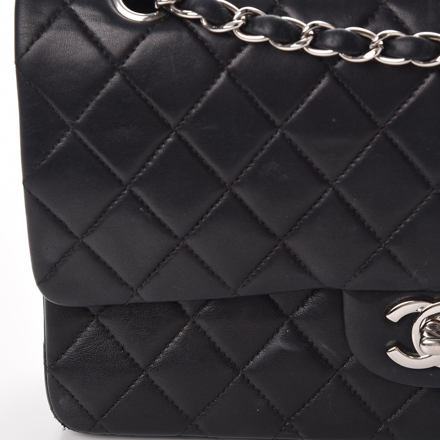 Chanel Lambskin Quilted Small Double Flap Black 11 of 14