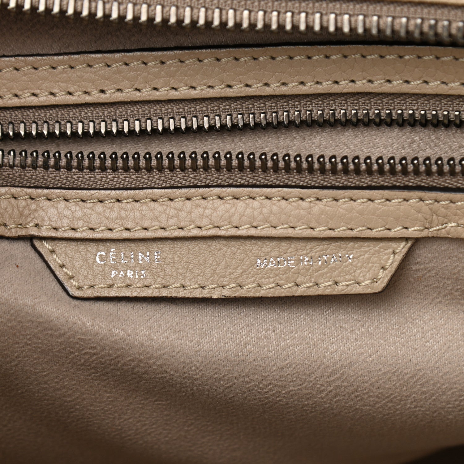 Celine Drummed Calfskin Shoulder Luggage Dune 6 of 17