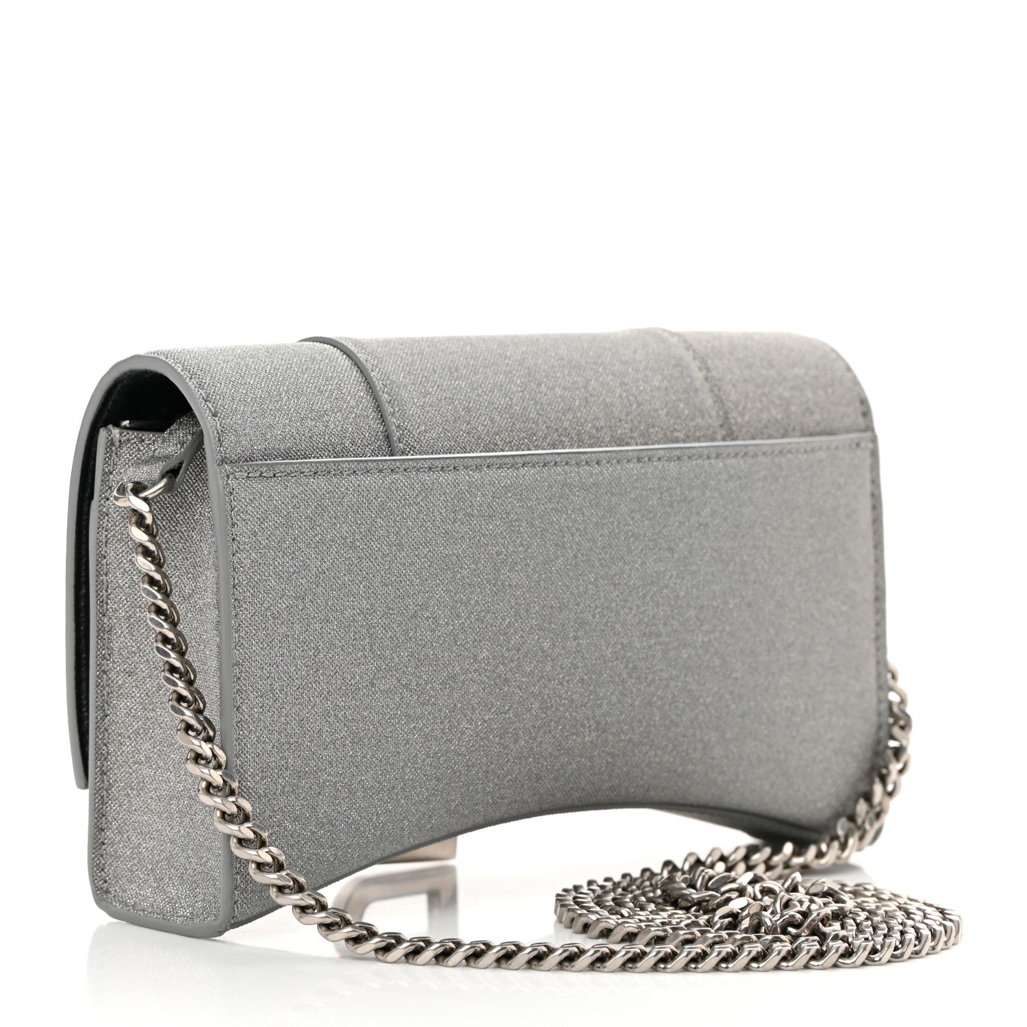 Balenciaga Glitter Fabric Hourglass Chain Bag Grey 3 of 14
