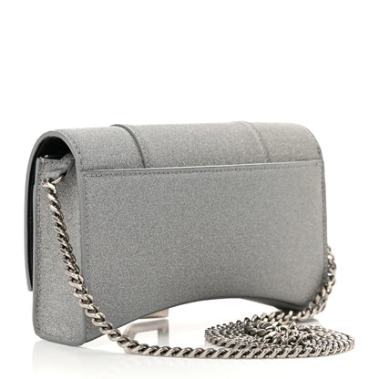 Balenciaga Glitter Fabric Hourglass Chain Bag Grey 3 of 14