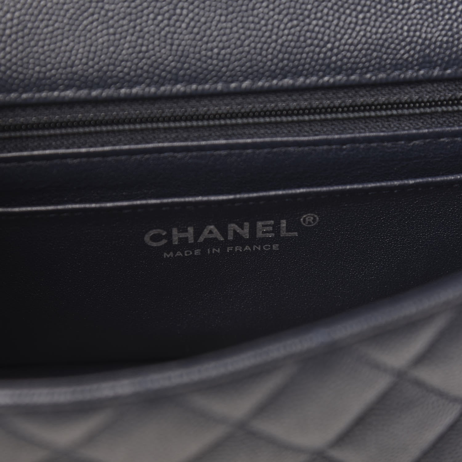 Chanel Caviar Quilted Mini Rectangular Flap Navy 8 of 11