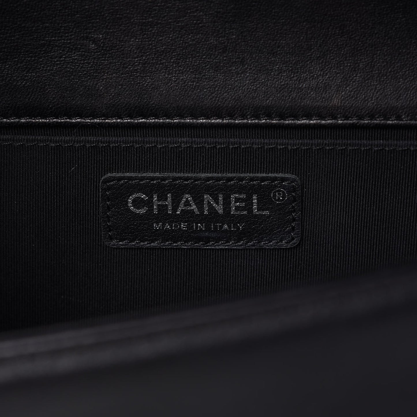 Lambskin Quilted Medium Boy Flap Black