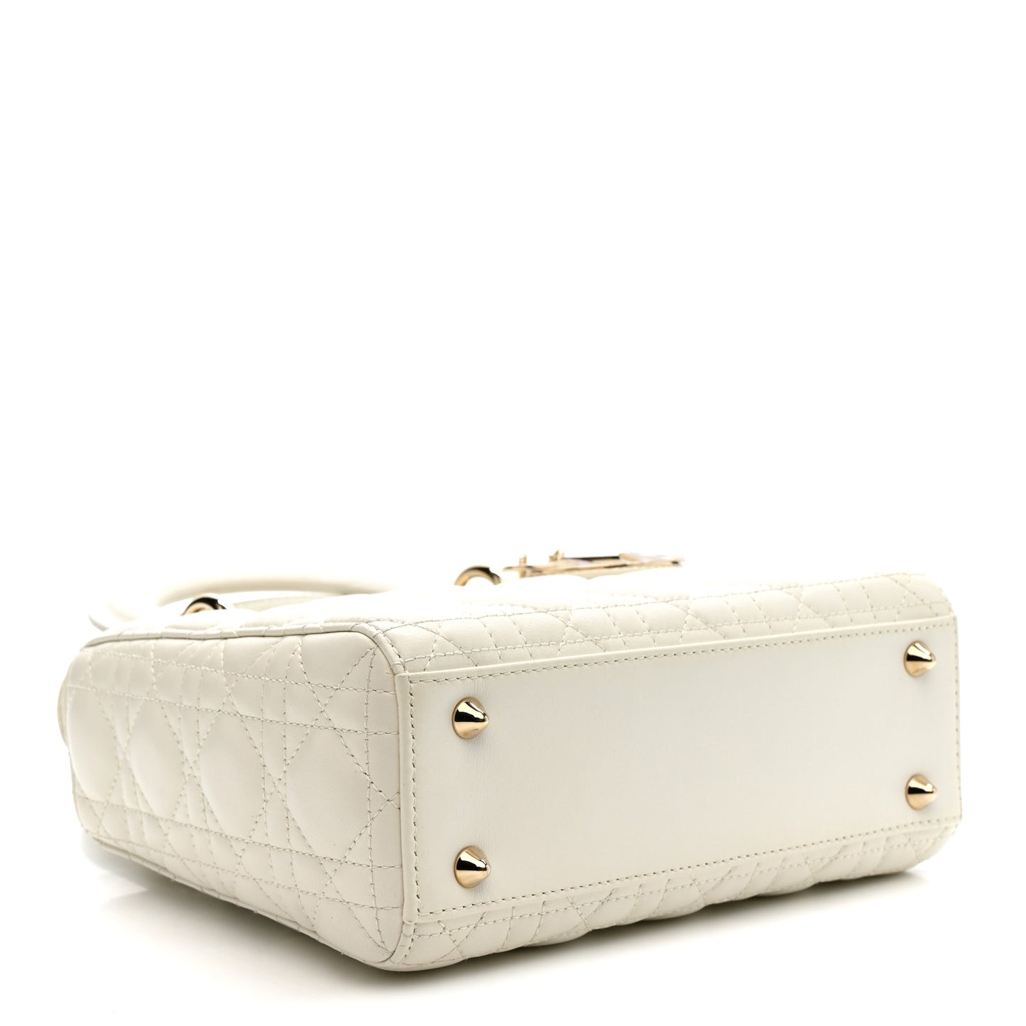 Lambskin Cannage Small My ABCDior Lady Dior Latte