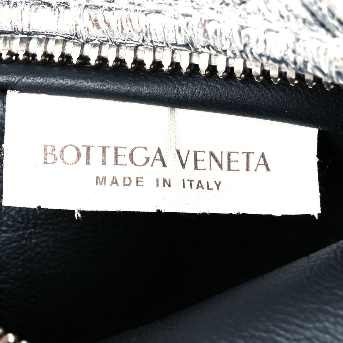 Metallic Nappa Intrecciato Mini Jodie Silver