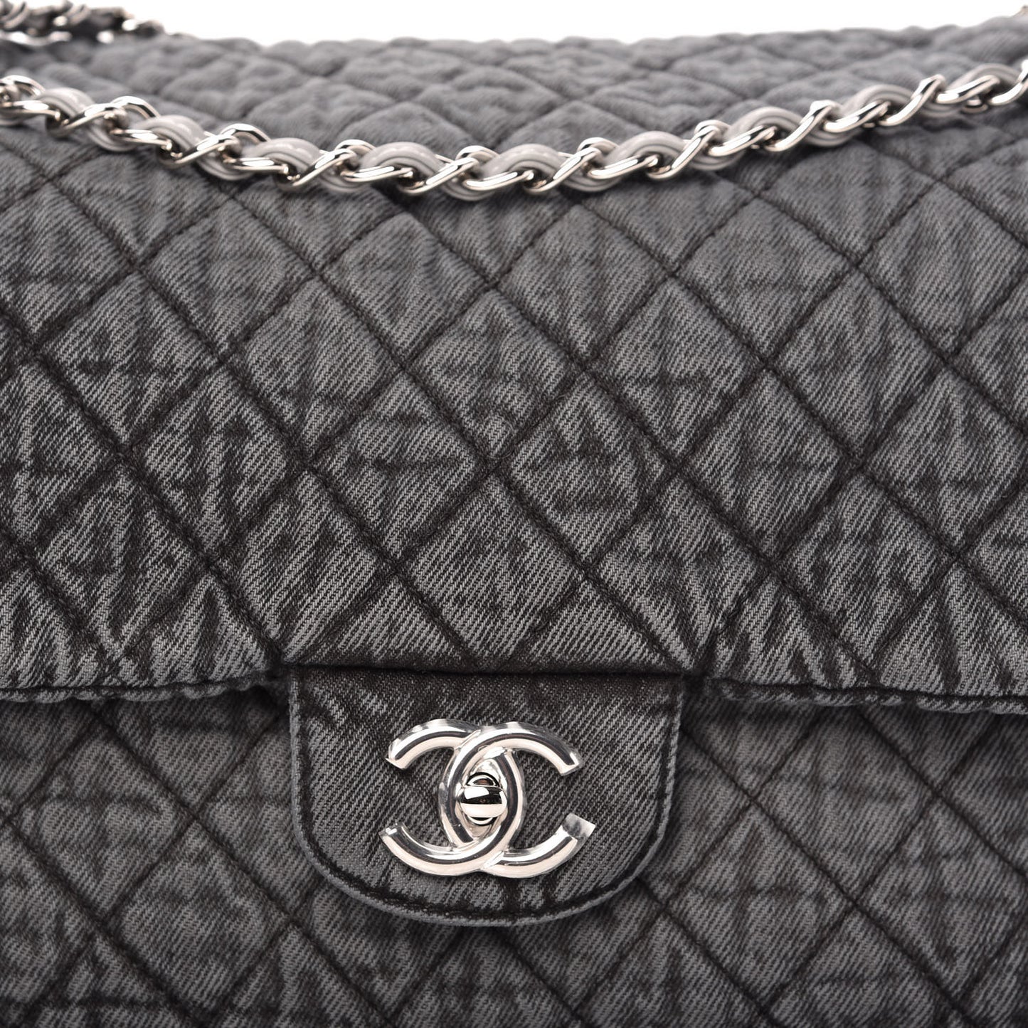 Denim Quilted Denimpression XXL Flap Grey Black