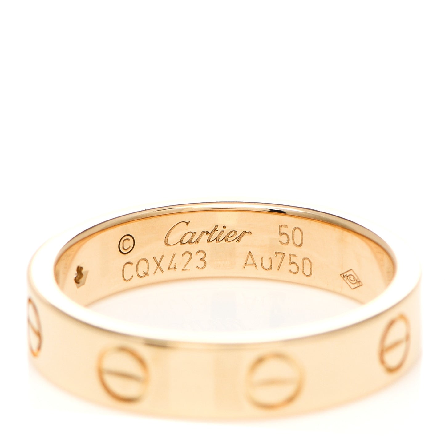 18K Yellow Gold Diamond 4mm LOVE Wedding Band Ring 50 5.25