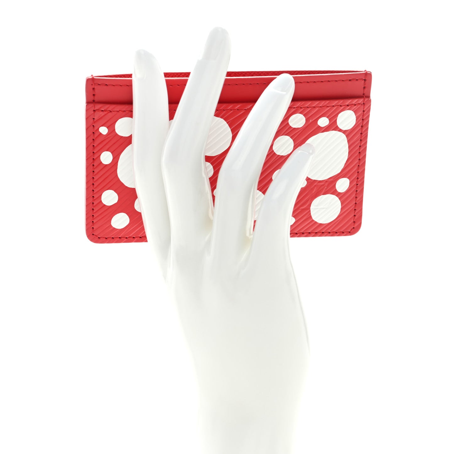LV X YK Epi Card Holder Rogue White