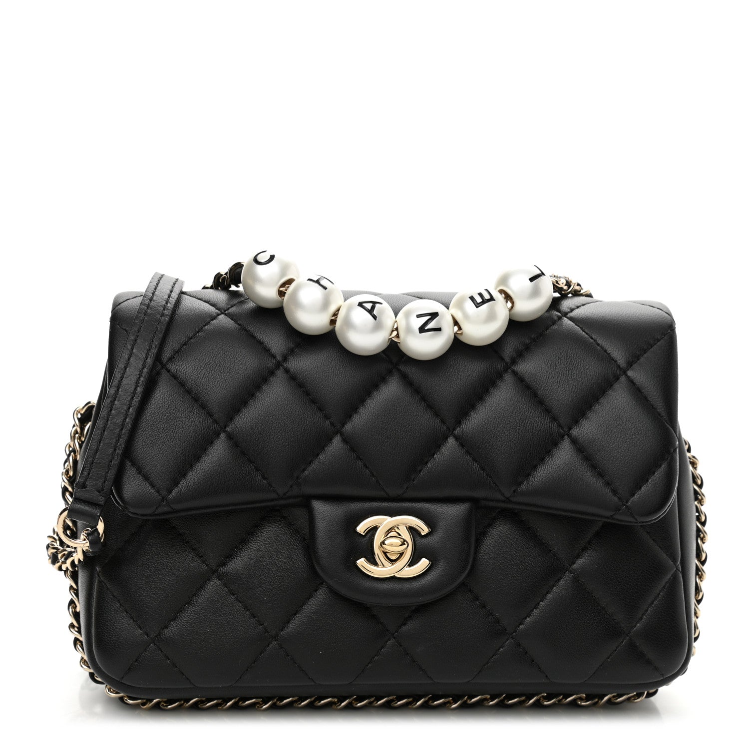 Chanel Lambskin Quilted Small My Precious Flap Black 1 of 9