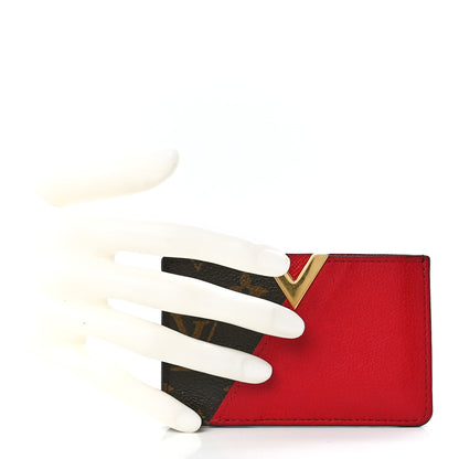 Louis Vuitton Calfskin Monogram Kimono Tote Card Holder Cherry 2 of 11
