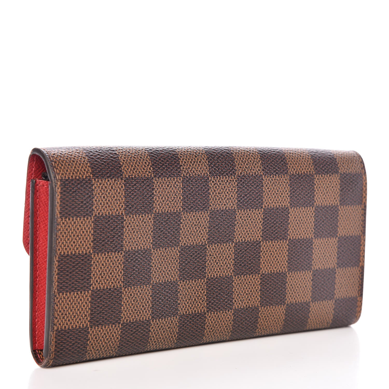 Louis Vuitton Damier Ebene Emilie Wallet Red 3 of 11