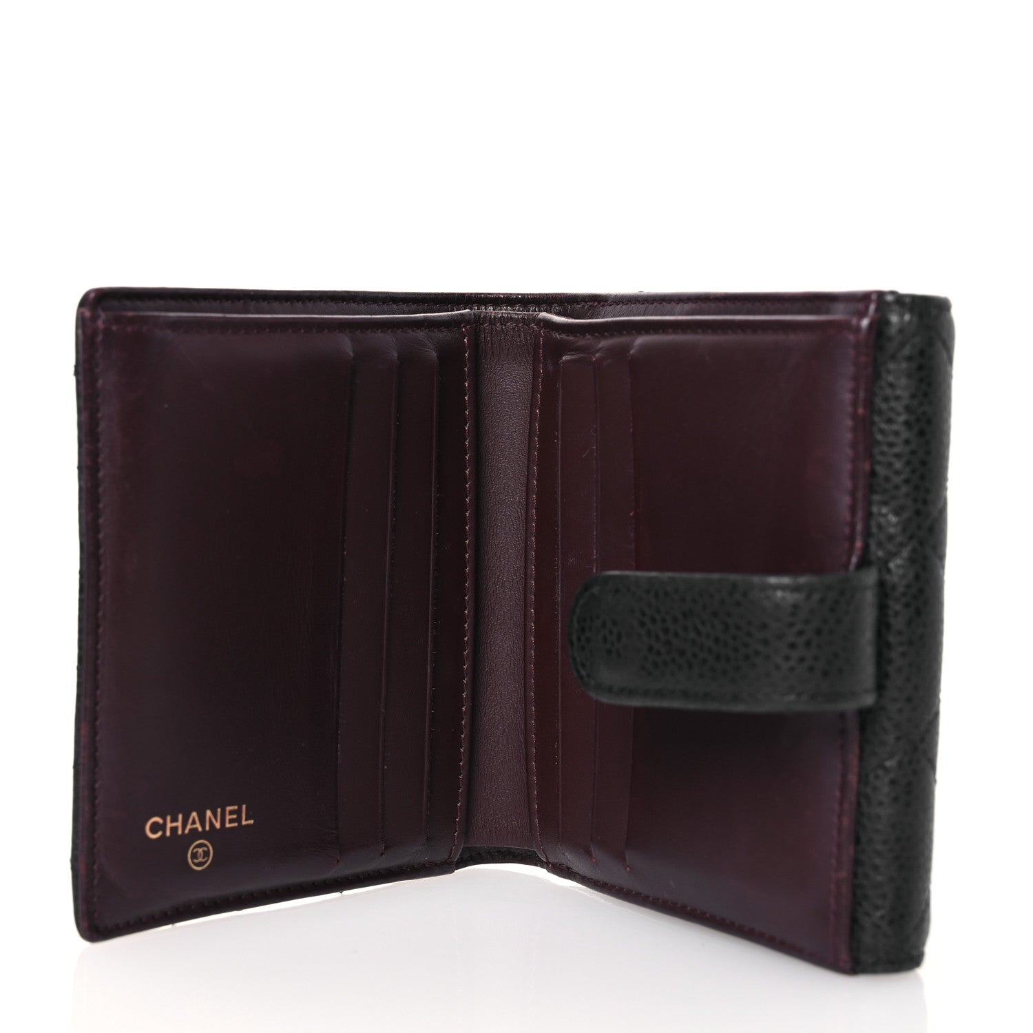 Chanel Caviar Quilted Compact French Flap Wallet Black 6 of 15