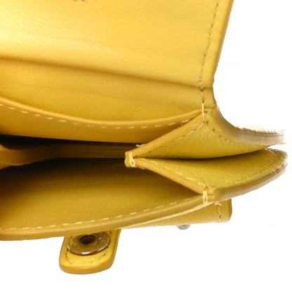 Christian Dior Grained Calfskin Saddle Bag Key Ring Jaune 5 of 9