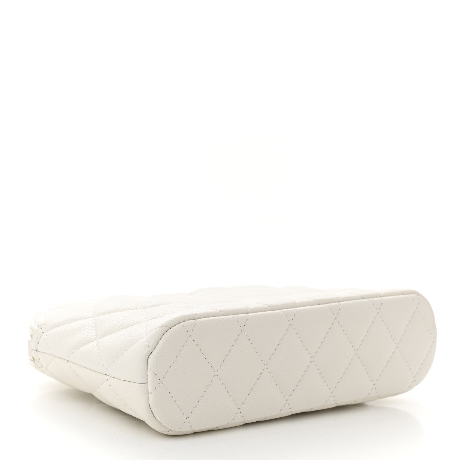 Chanel Caviar Quilted Classic Clutch With Chain White 4 of 11