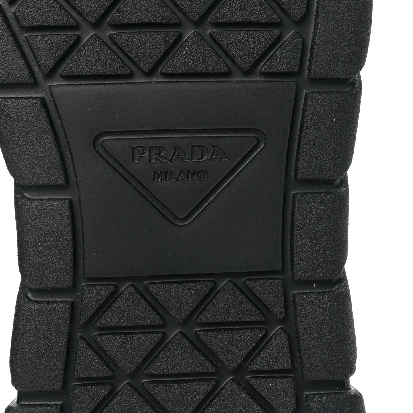 Nappa Metal Triangle Logo Fly Blok Mens Sneakers 10.5 Black