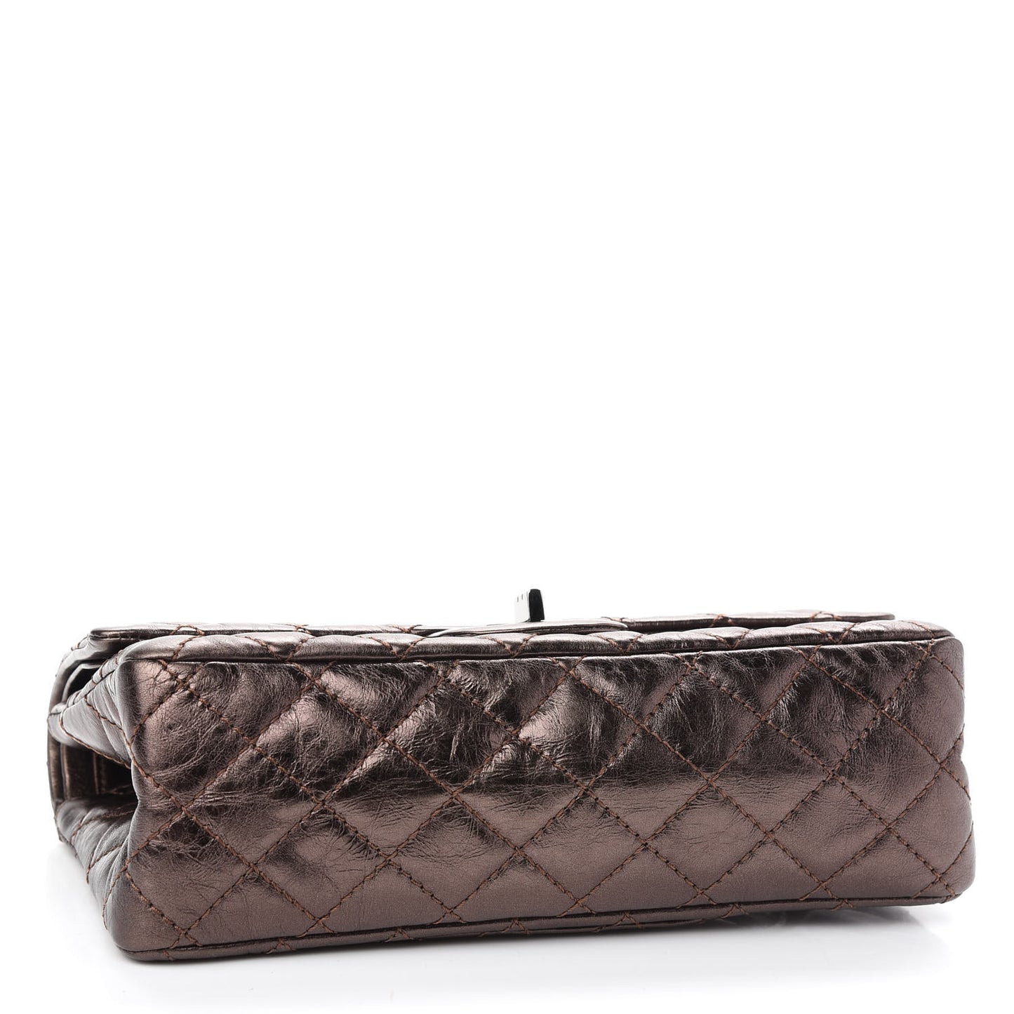 Metallic Aged Calfskin Quilted 2.55 Reissue 225 Flap Bronze
