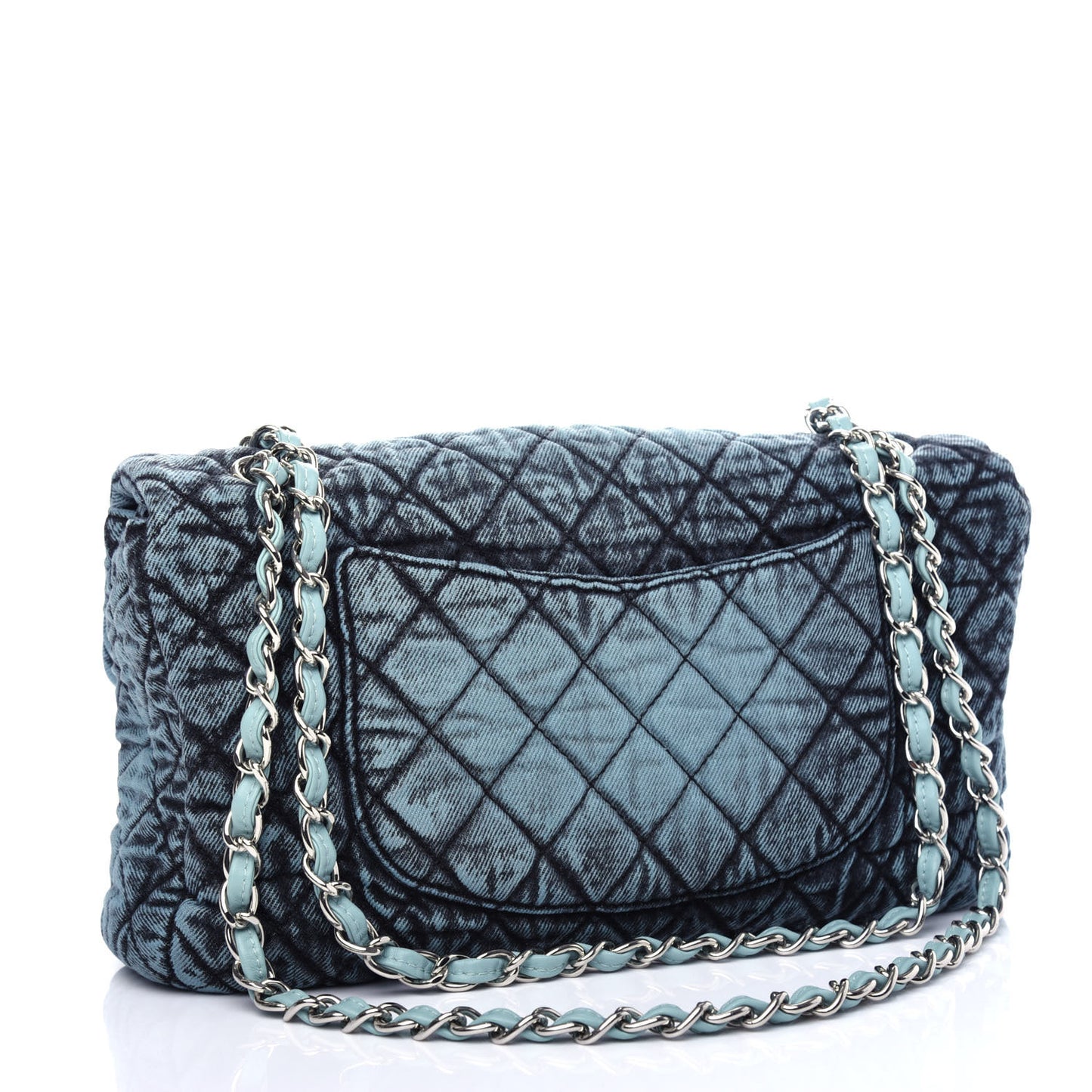 Denim Quilted Denimpression Flap Green Blue