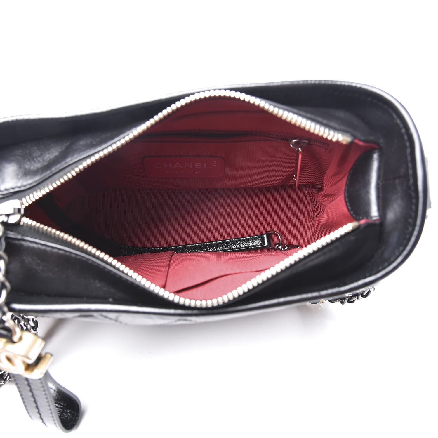 Chanel Aged Calfskin Quilted Small Gabrielle Hobo Black 4 of 10