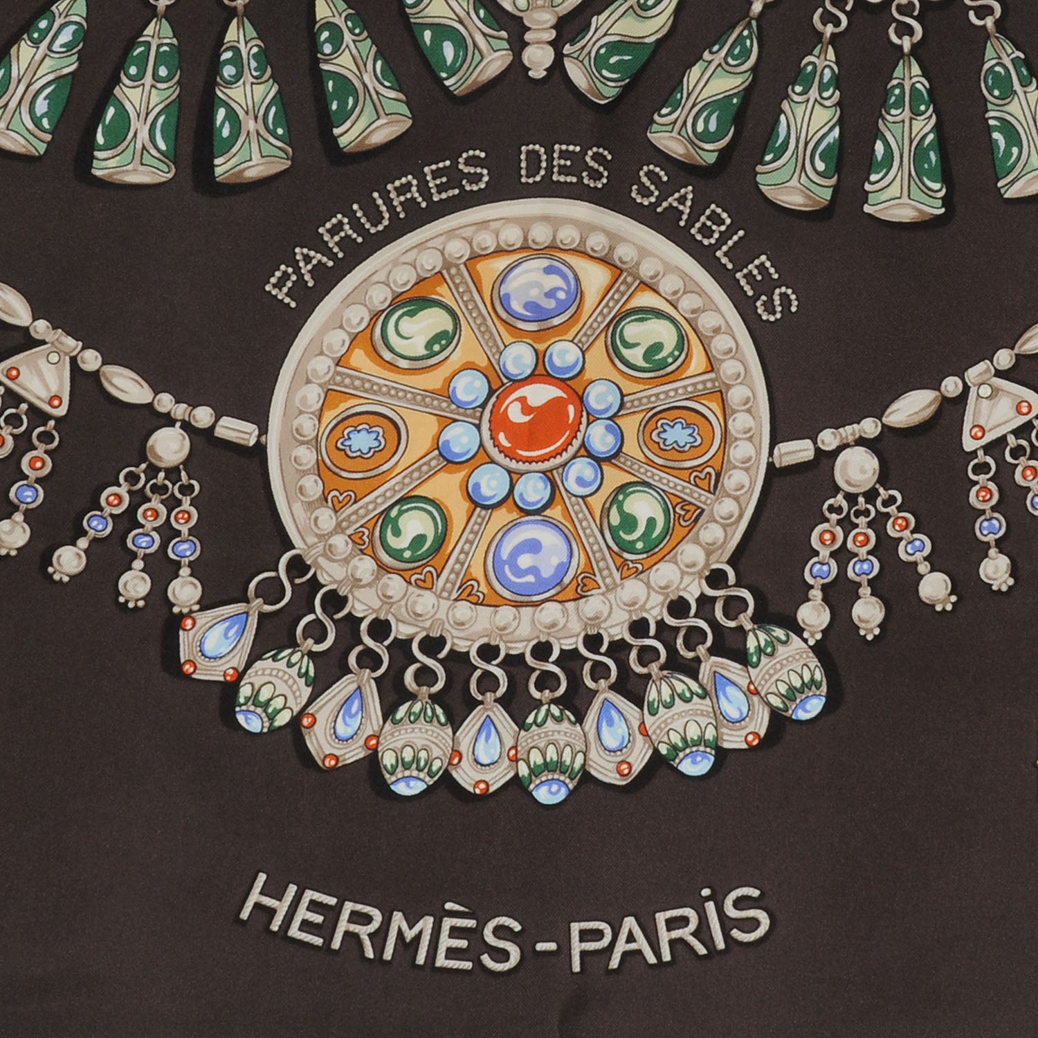 Hermes Silk Parures Des Sables Scarf 90 4 of 4