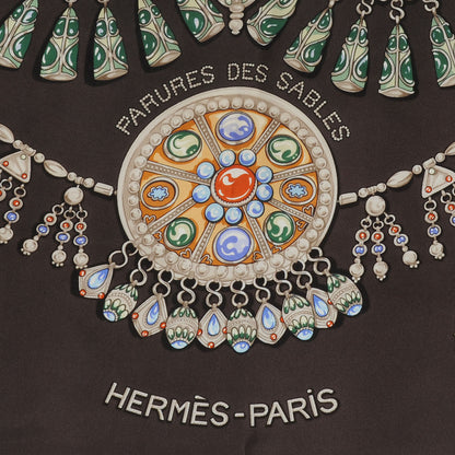 Hermes Silk Parures Des Sables Scarf 90 4 of 4