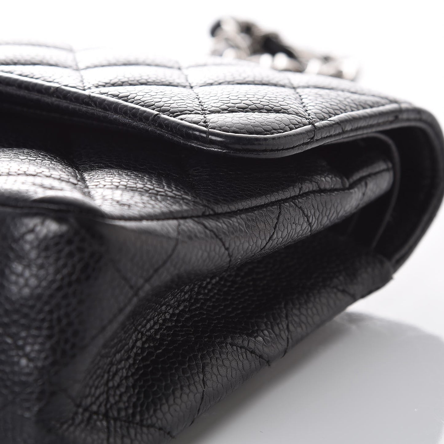 Caviar Quilted Small Double Flap Black