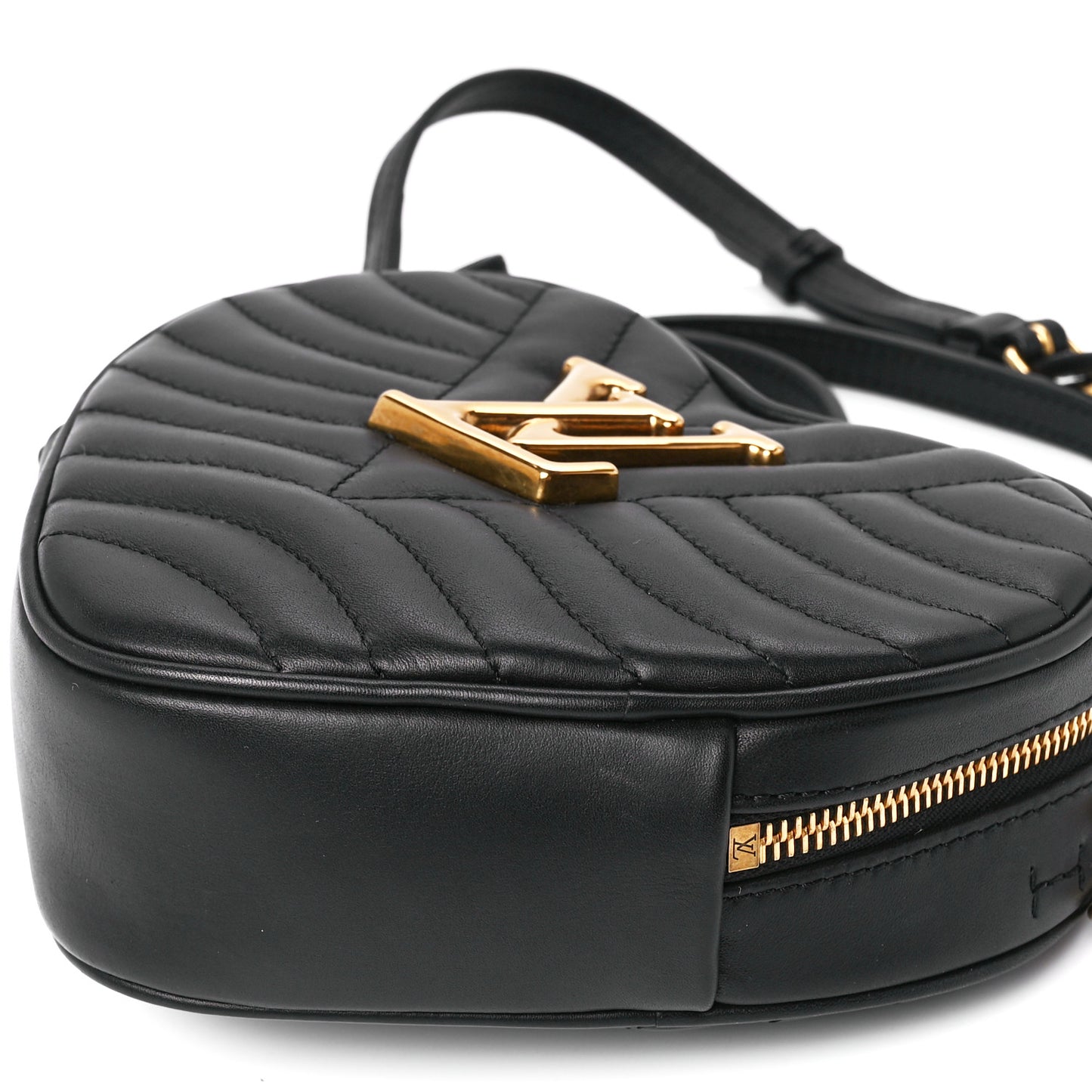 Calfskin New Wave Heart Bag Black
