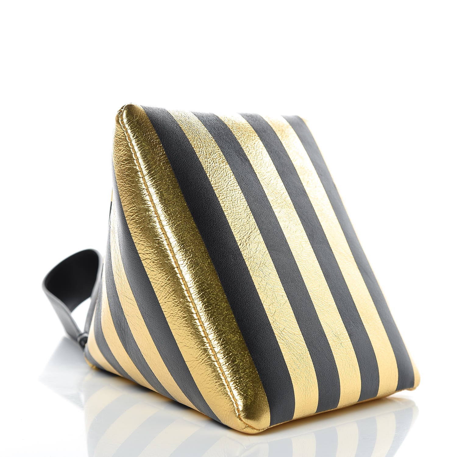 Chanel Metallic Lambskin CC Kheops Pyramid Bag Gold Black 4 of 7