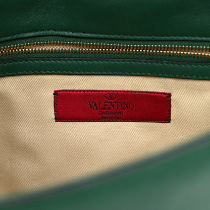 Valentino Garavani Vitello Medium Glam Lock Rockstud Flap Smeraldo 5 of 8