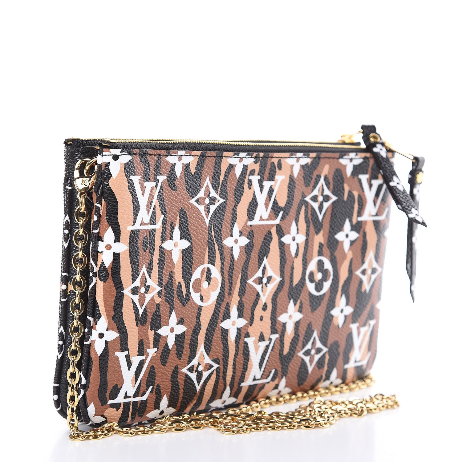 Louis Vuitton Monogram Giant Jungle Pochette Double Zip Black 3 of 10