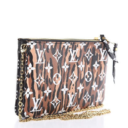 Louis Vuitton Monogram Giant Jungle Pochette Double Zip Black 3 of 10