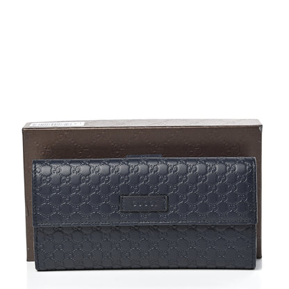 Gucci Microguccissima Continental Flap Wallet Navy 10 of 10