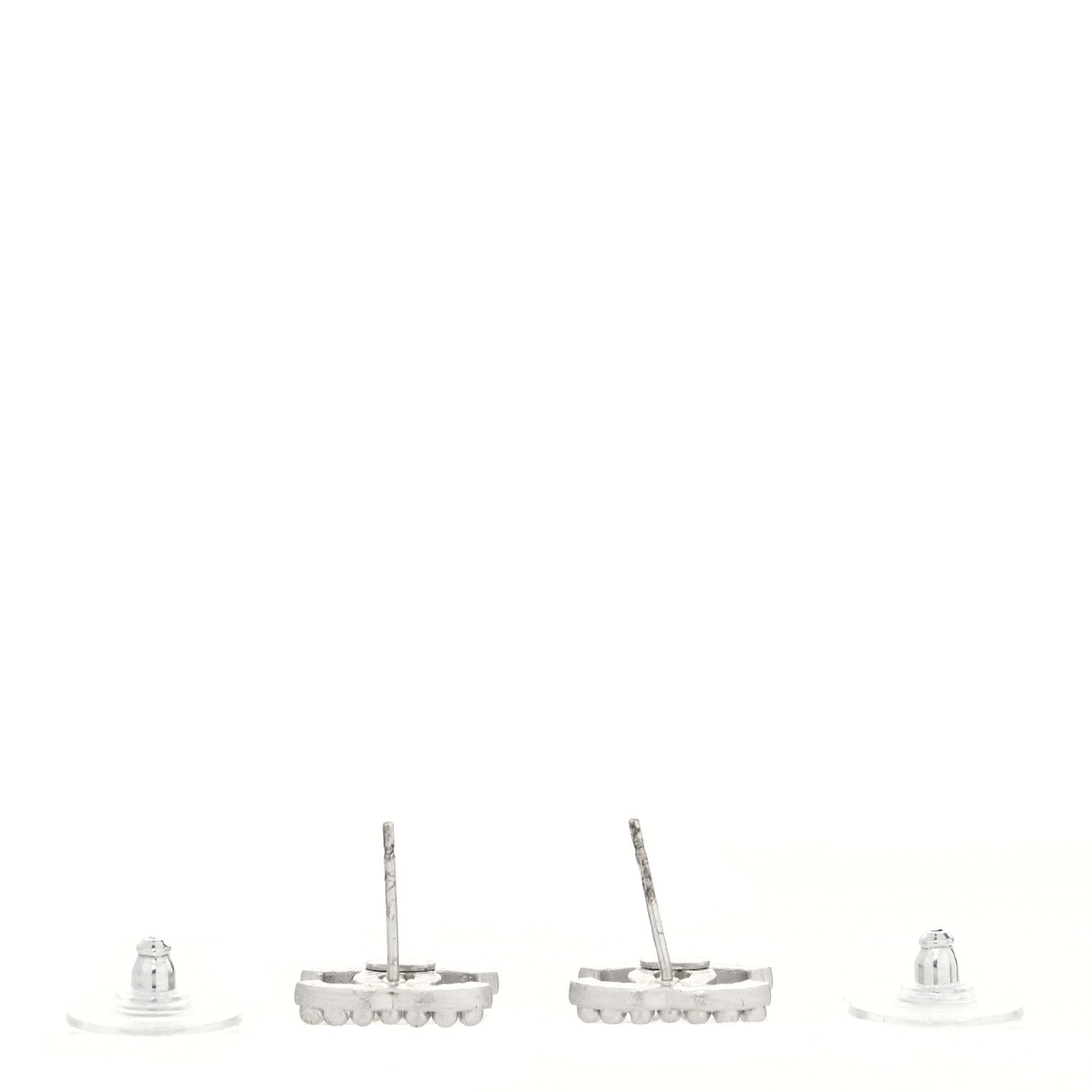 Chanel CC Earrings Silver 3 of 4