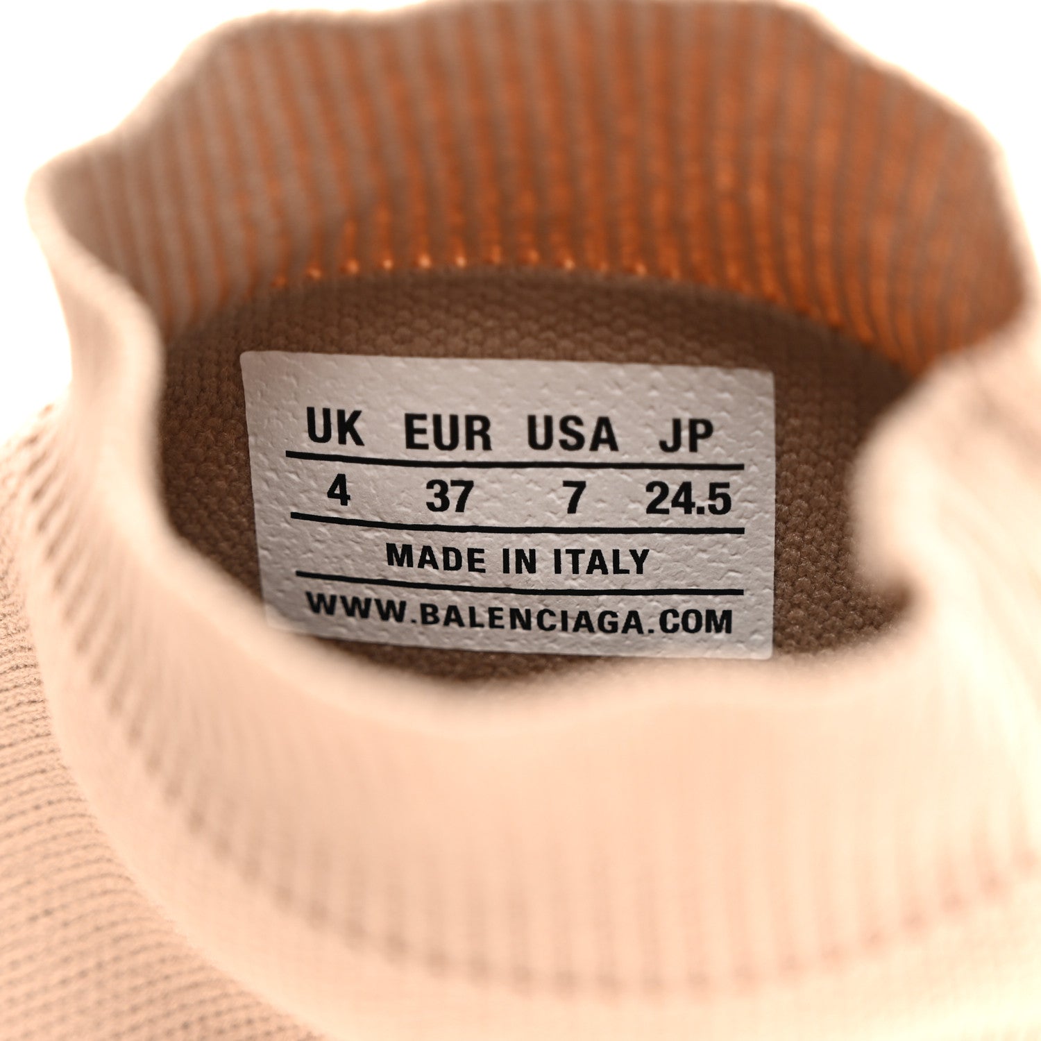 Balenciaga Technical 3D Recycled Knit Womens Speed 2.0 Sneakers 37 Monocolor Beige 8 of 8