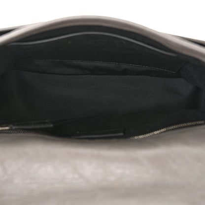 Saint Laurent Crinkled Calfskin Matelasse Monogram Medium Niki Chain Satchel Fog 5 of 12