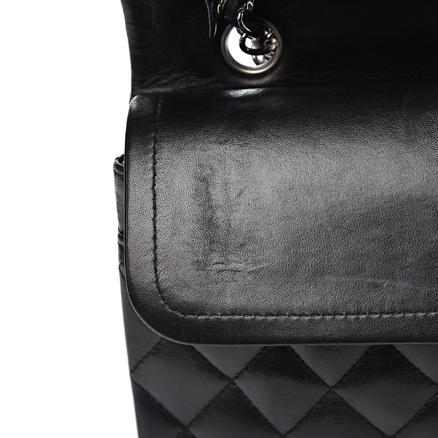 Chanel Lambskin Quilted Medium Double Flap Black 8 of 14