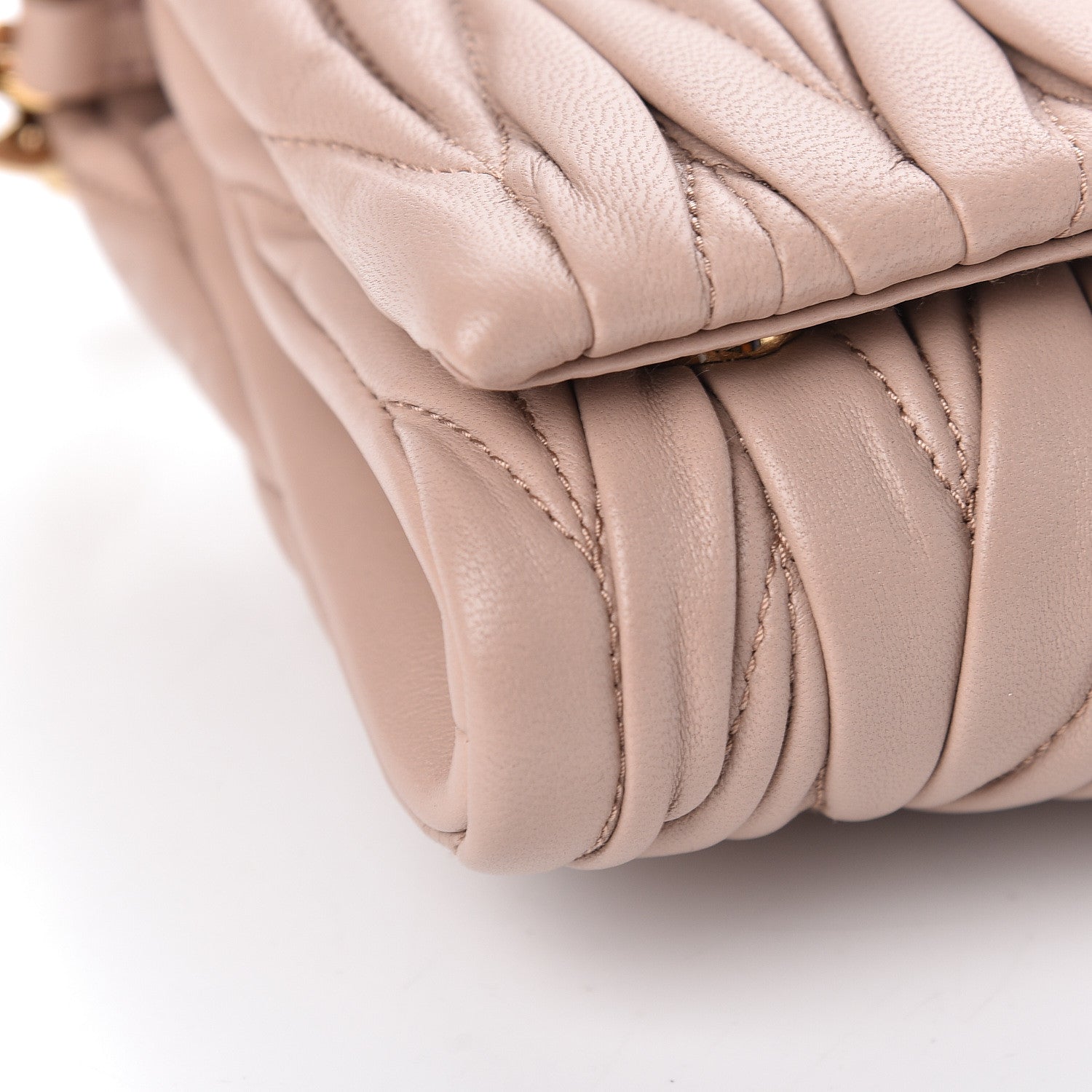 Miu Miu Nappa Matelasse Clutch Cammeo 9 of 10