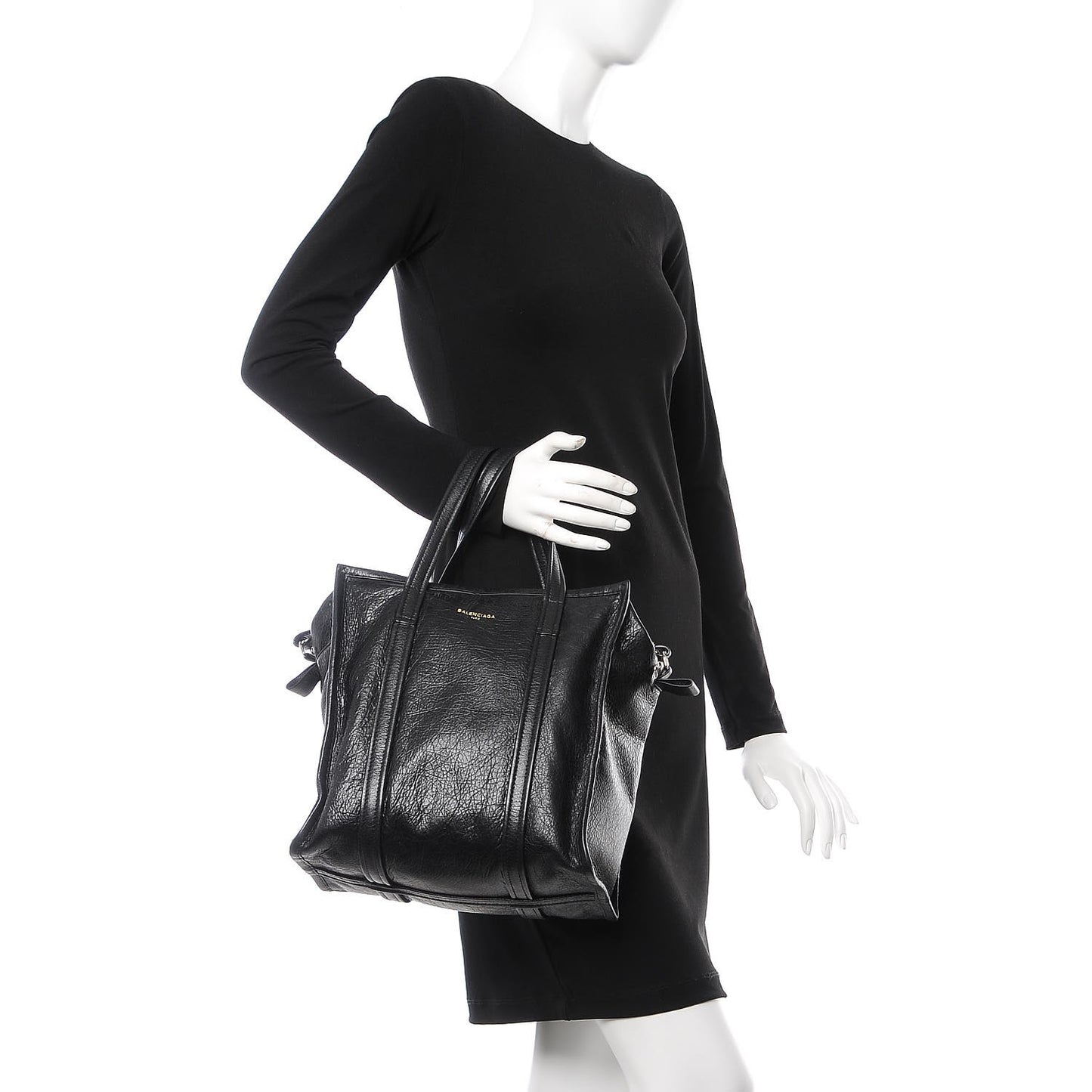 Agneau Small Bazar Shopper Tote Black
